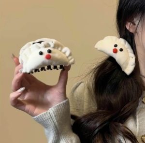 Kẹp tóc bánh bao mũi đỏ